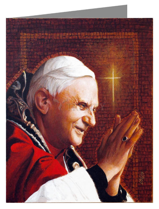 Pope Benedict XVI - Note Card Custom Text by Louis Glanzman - Trinity Stores