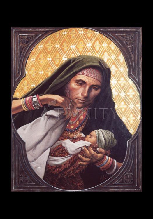 St. Elizabeth, Mother of John the Baptizer - Holy Card by Louis Glanzman - Trinity Stores