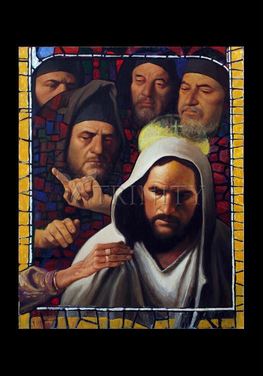 Jesus' Foes - Holy Card by Louis Glanzman - Trinity Stores