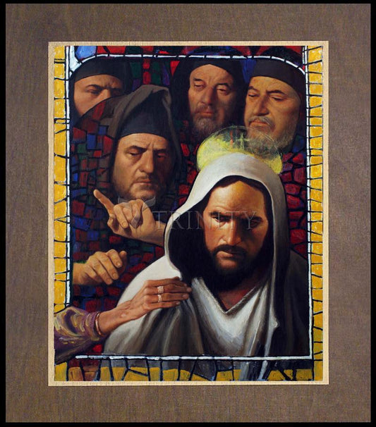 Jesus' Foes - Wood Plaque Premium by Louis Glanzman - Trinity Stores