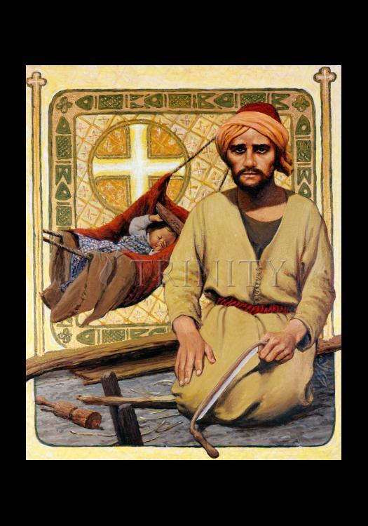 St. Joseph - Holy Card by Louis Glanzman - Trinity Stores