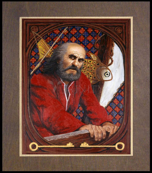 St. Peter - Wood Plaque Premium by Louis Glanzman - Trinity Stores