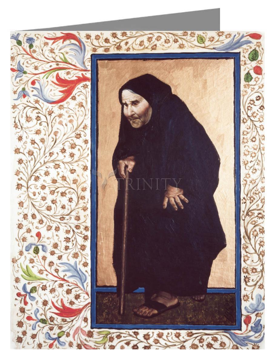 Infirm Woman - Note Card by Louis Glanzman - Trinity Stores