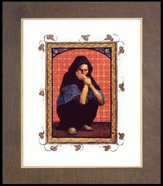 Woman with a Hemorrhage - Wood Plaque Premium by Louis Glanzman - Trinity Stores