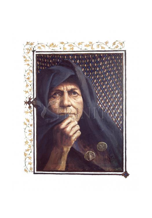 Widow's Mite - Holy Card by Louis Glanzman - Trinity Stores