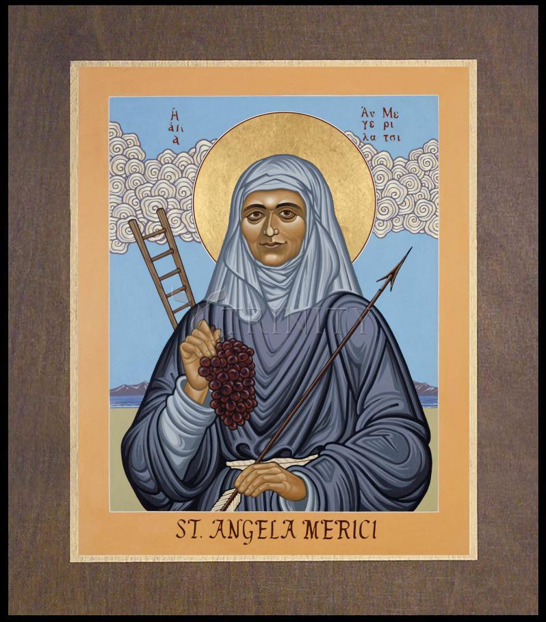 St. Angela Merici - Wood Plaque Premium by Lewis Williams, OFS - Trinity Stores
