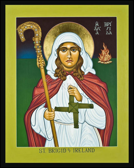 St. Brigid of Ireland - Wood Plaque by Lewis Williams, OFS - Trinity Stores