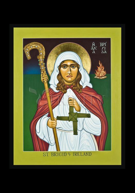 St. Brigid of Ireland - Holy Card by Lewis Williams, OFS - Trinity Stores