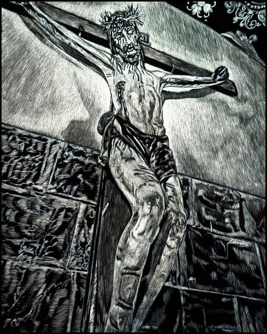 Crucifix, Coricancha, Peru - Wood Plaque by Lewis Williams, OFS - Trinity Stores