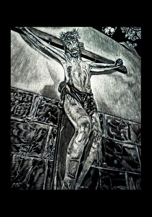 Crucifix, Coricancha, Peru - Holy Card by Lewis Williams, OFS - Trinity Stores