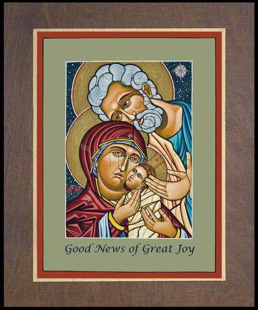 Christmas Holy Family - Wood Plaque Premium by Lewis Williams, OFS - Trinity Stores