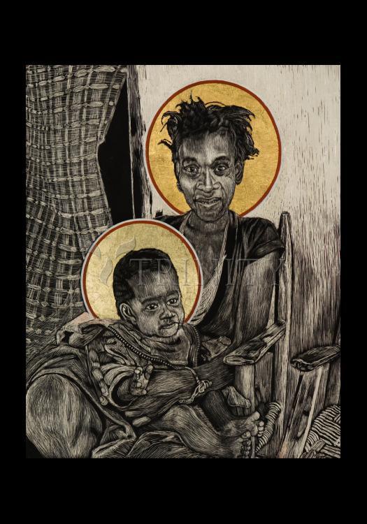 Christmas Madonna - Haiti - Holy Card by Lewis Williams, OFS - Trinity Stores