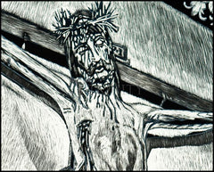 Wood Plaque - Crucifix, Coricancha Peru: