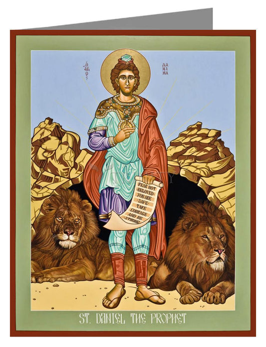 St. Daniel in the Lion's Den - Note Card by Lewis Williams, OFS - Trinity Stores