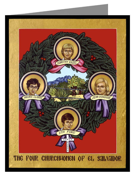 Four Church Women of El Salvador - Note Card by Lewis Williams, OFS - Trinity Stores