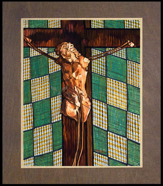 Fr. Tom's Crucifix - Wood Plaque Premium by Lewis Williams, OFS - Trinity Stores