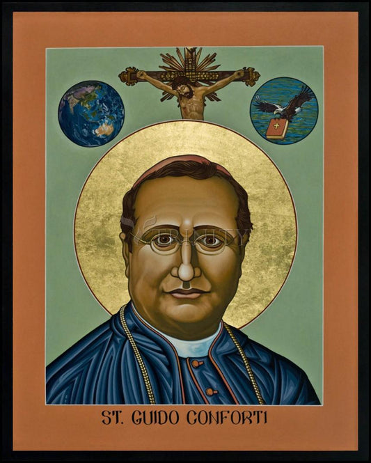 St. Guido Maria Conforti - Wood Plaque by Lewis Williams, OFS - Trinity Stores