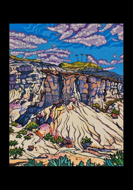 Golgotha - Holy Card by Lewis Williams, OFS - Trinity Stores