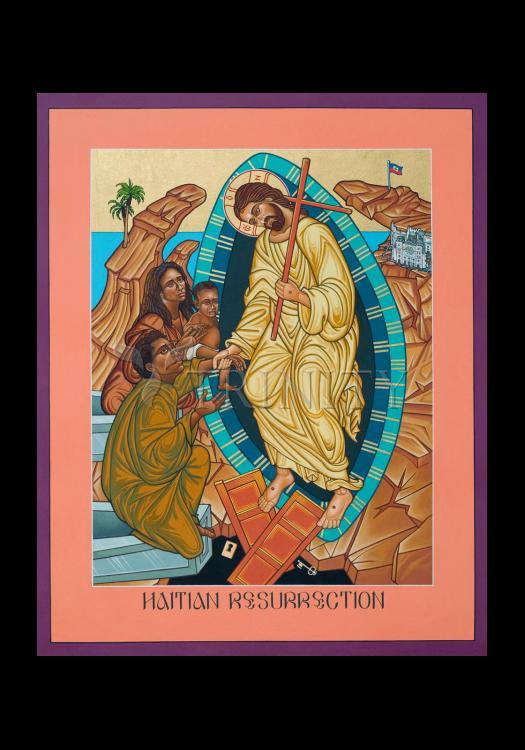 Haitian Resurrection - Holy Card by Lewis Williams, OFS - Trinity Stores