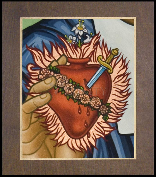 Immaculate Heart of Mary - Wood Plaque Premium by Lewis Williams, OFS - Trinity Stores