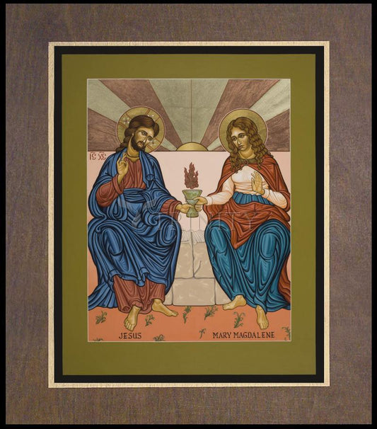 Jesus and Mary Magdalene - Wood Plaque Premium by Lewis Williams, OFS - Trinity Stores