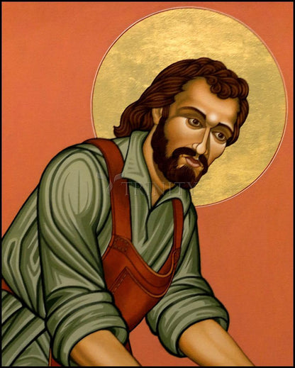St. Joseph the Worker - Wood Plaque by Lewis Williams, OFS - Trinity Stores