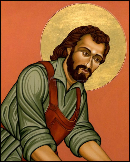 St. Joseph the Worker - Wood Plaque by Lewis Williams, OFS - Trinity Stores