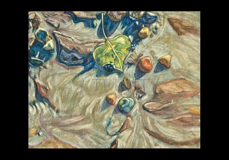 Leaf in Mud - Holy Card by Lewis Williams, OFS - Trinity Stores