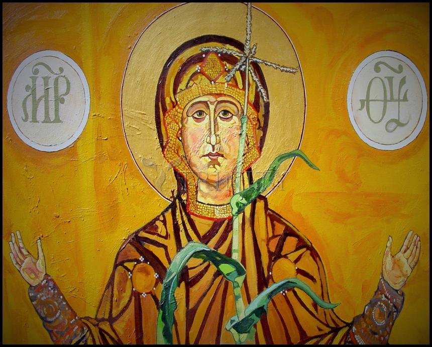 Our Lady of the Harvest - Wood Plaque by Lewis Williams, OFS - Trinity Stores