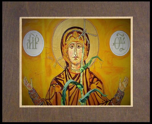 Our Lady of the Harvest - Wood Plaque Premium by Lewis Williams, OFS - Trinity Stores