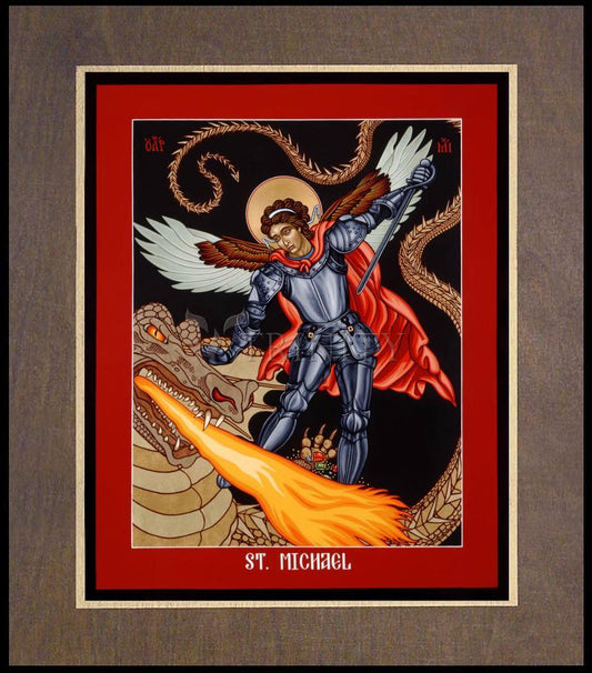 St. Michael Archangel - Wood Plaque Premium by Lewis Williams, OFS - Trinity Stores