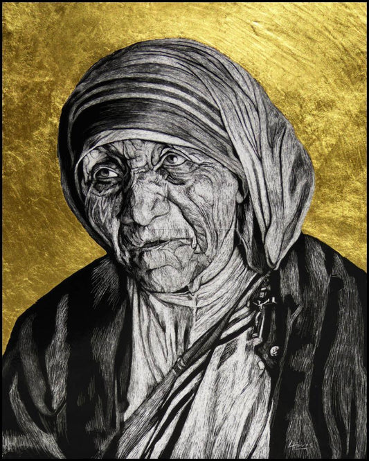 St. Teresa of Calcutta: Gift of Silence - Wood Plaque by Lewis Williams, OFS - Trinity Stores