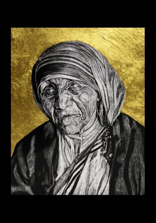St. Teresa of Calcutta: Gift of Silence - Holy Card by Lewis Williams, OFS - Trinity Stores