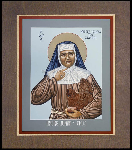 Madre Juana de la Cruz - Wood Plaque Premium by Lewis Williams, OFS - Trinity Stores
