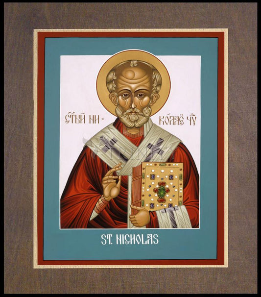 St. Nicholas - Wood Plaque Premium by Lewis Williams, OFS - Trinity Stores