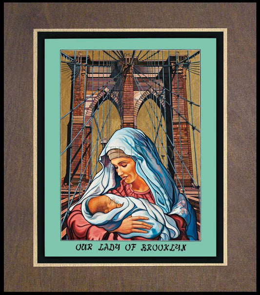 Our Lady of Brooklyn - Wood Plaque Premium by Lewis Williams, OFS - Trinity Stores