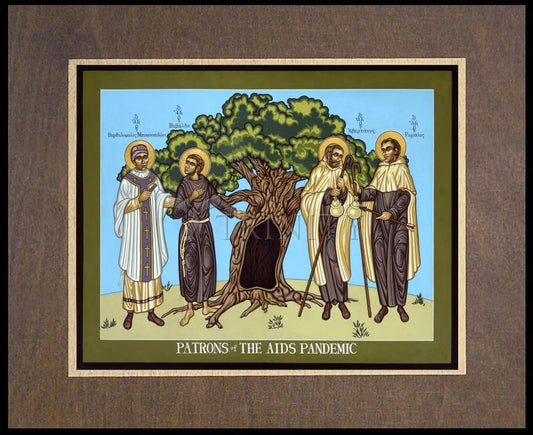Patrons of the AIDS Pandemic - Wood Plaque Premium by Lewis Williams, OFS - Trinity Stores
