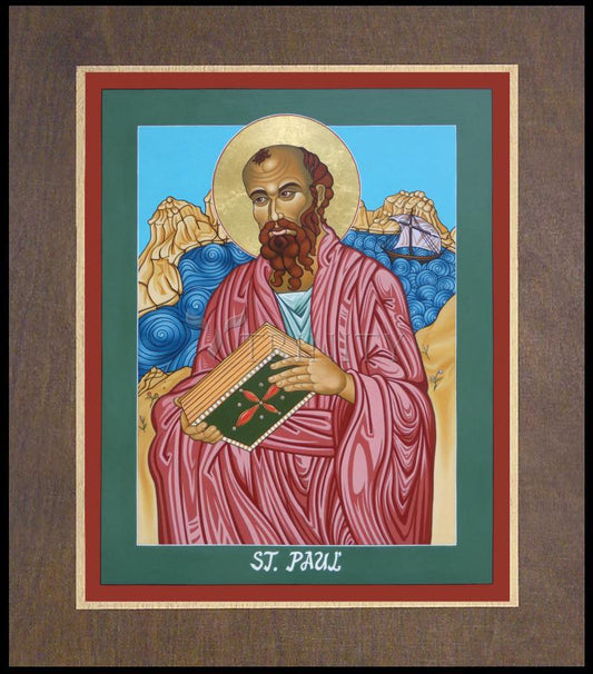 St. Paul of the Shipwreck - Wood Plaque Premium by Lewis Williams, OFS - Trinity Stores