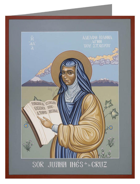 Sor Juana Inés de la Cruz - Note Card Custom Text by Lewis Williams, OFS - Trinity Stores