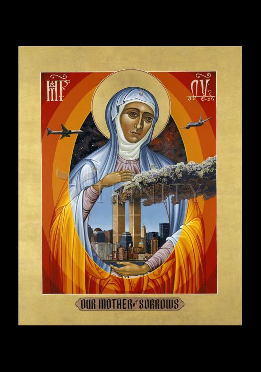 Mater Dolorosa - Mother of Sorrows - Holy Card by Lewis Williams, OFS - Trinity Stores