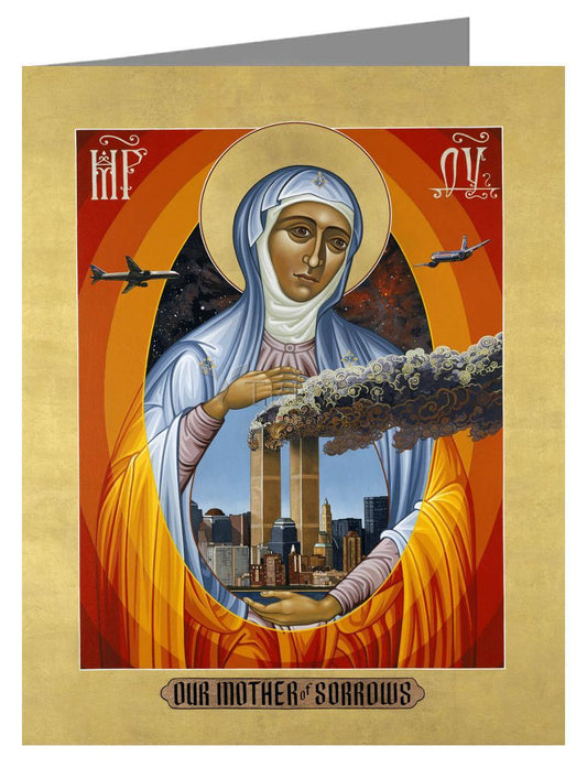 Mater Dolorosa - Mother of Sorrows - Note Card Custom Text by Lewis Williams, OFS - Trinity Stores
