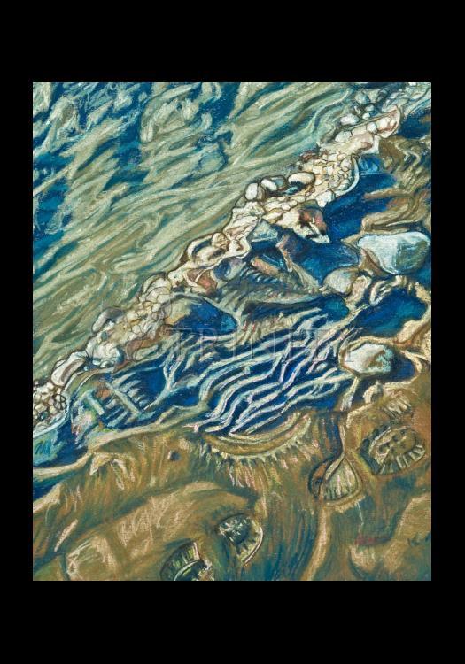Shoe Prints on the Bank - Holy Card by Lewis Williams, OFS - Trinity Stores