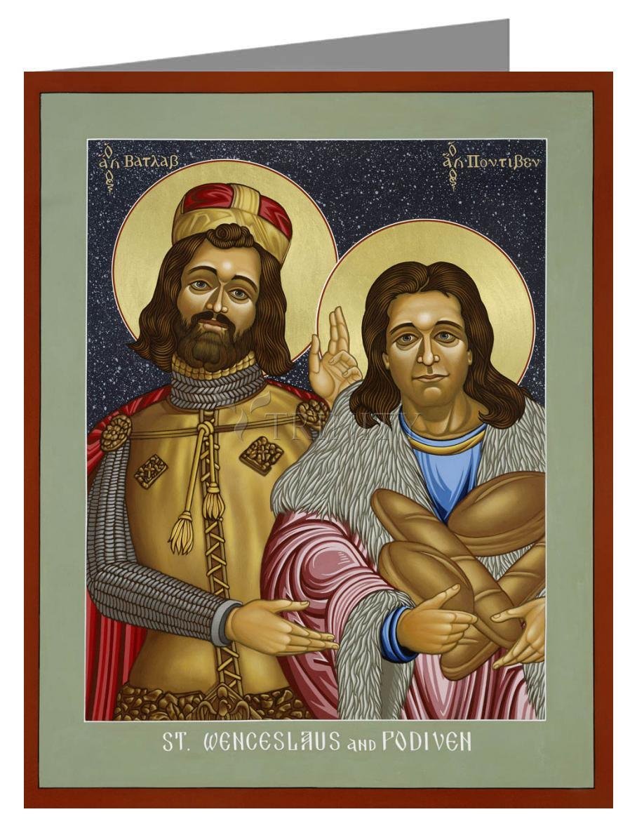St. Wenceslaus and Podiven, his assistant - Note Card by Lewis Williams, OFS - Trinity Stores