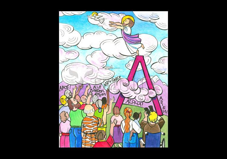 All Apostles At Ascension - Holy Card by Br. Mickey McGrath, OSFS - Trinity Stores
