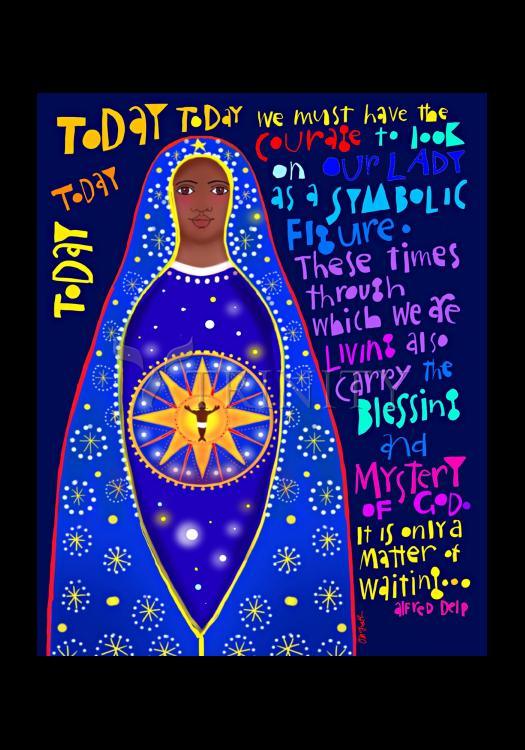 Our Lady as Symbolic Figure - Alfred Delp - Holy Card by Br. Mickey McGrath, OSFS - Trinity Stores
