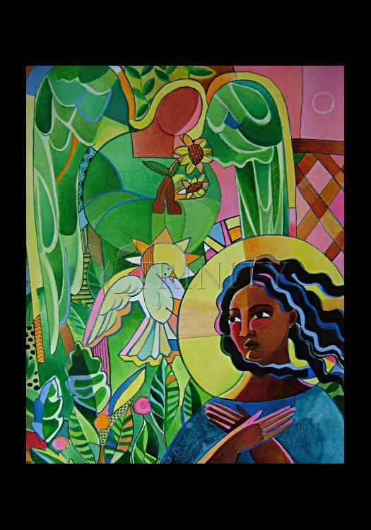 Annunciation Quilt - Holy Card by Br. Mickey McGrath, OSFS - Trinity Stores