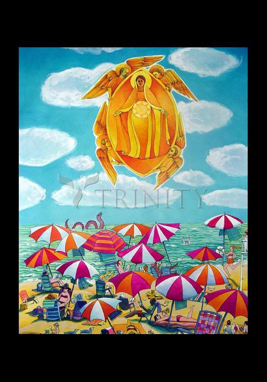 Mary, Assumption Over Bethany - Holy Card by Br. Mickey McGrath, OSFS - Trinity Stores