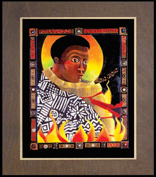 St. Athanasius - Wood Plaque Premium by Br. Mickey McGrath, OSFS - Trinity Stores