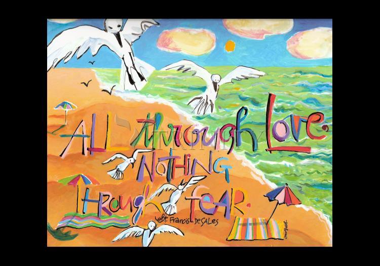 All Through Love - Holy Card by Br. Mickey McGrath, OSFS - Trinity Stores