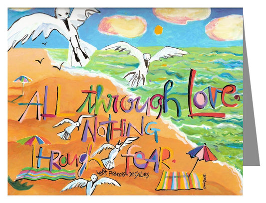 All Through Love - Note Card by Br. Mickey McGrath, OSFS - Trinity Stores
